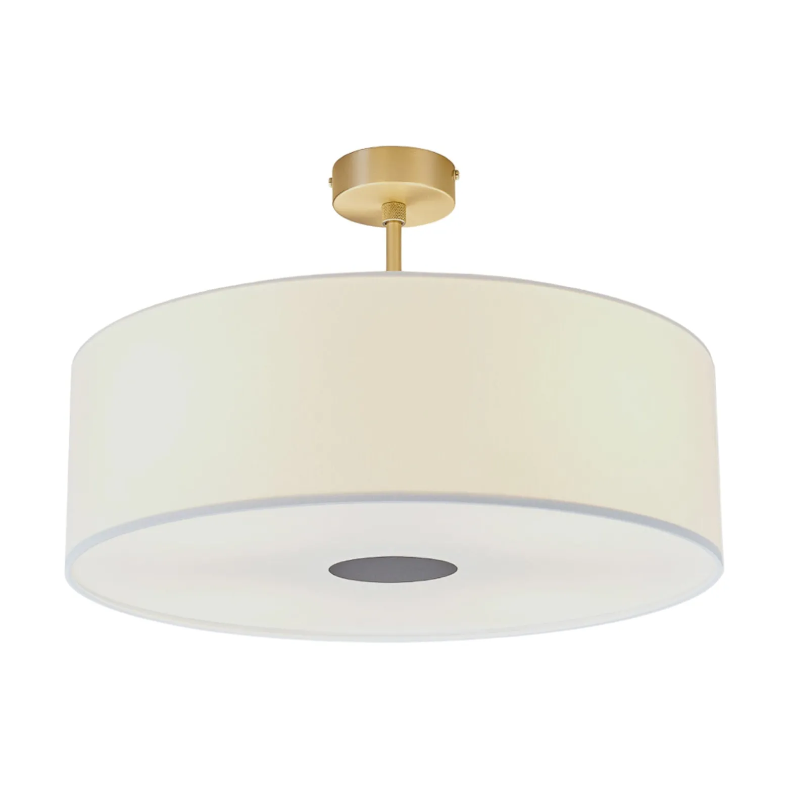 Quitani Deckenlampe Gala, Ø 50 cm, Chintz weiß