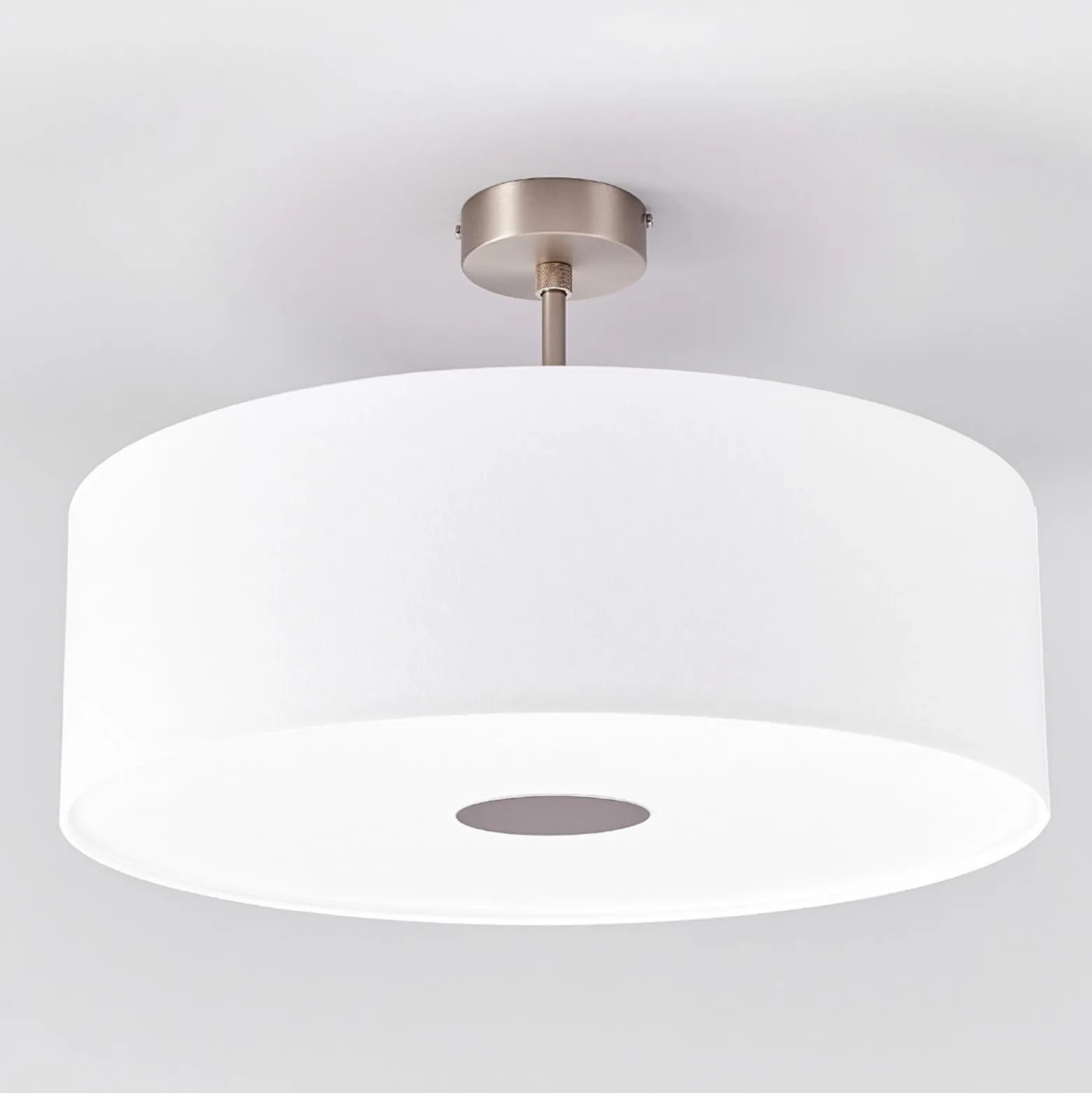 Quitani Deckenlampe Gala, Ø 50 cm, Chintz weiß
