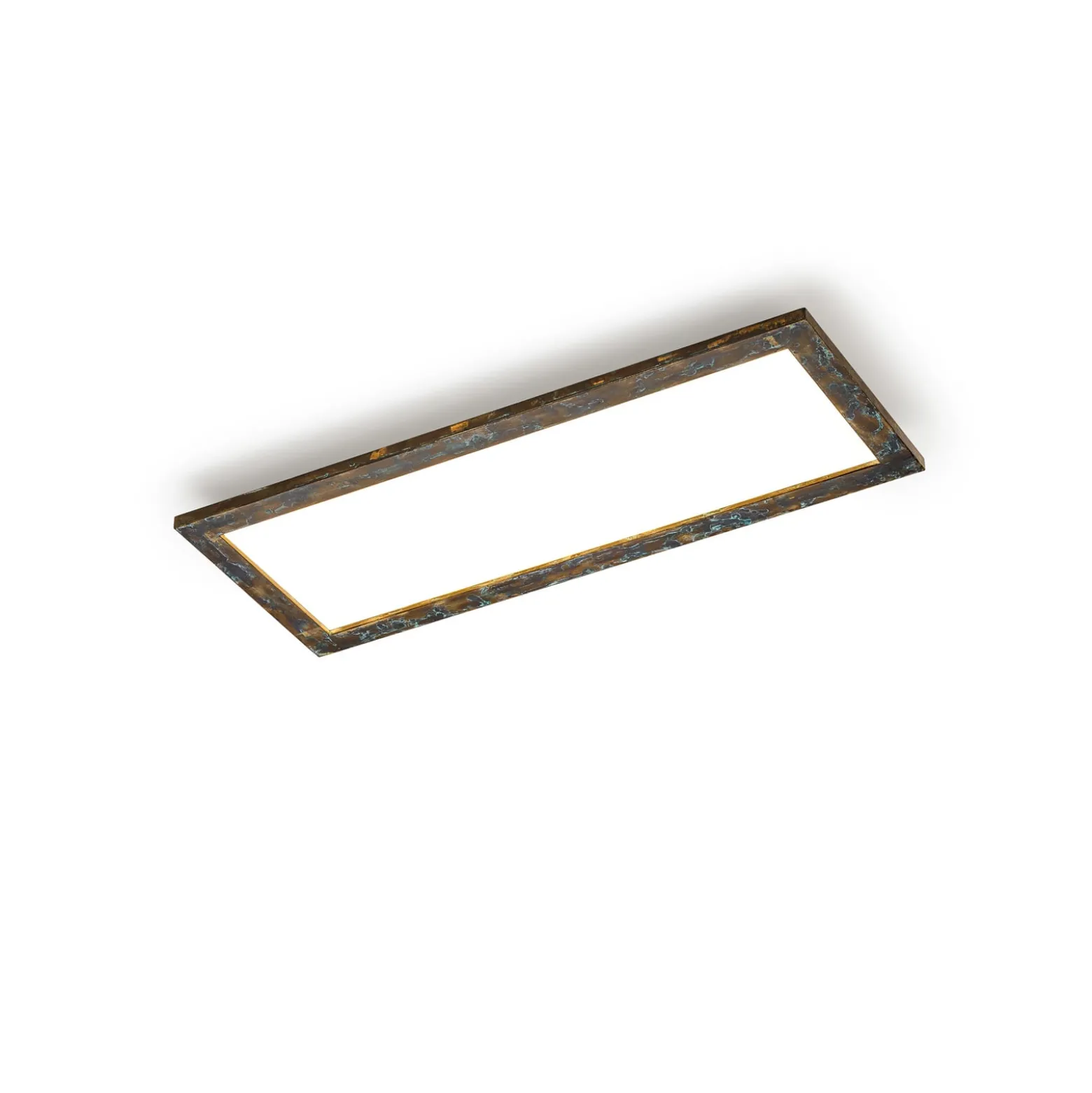 Quitani LED-Panel Aurinor, goldfarbig patiniert, 86 cm
