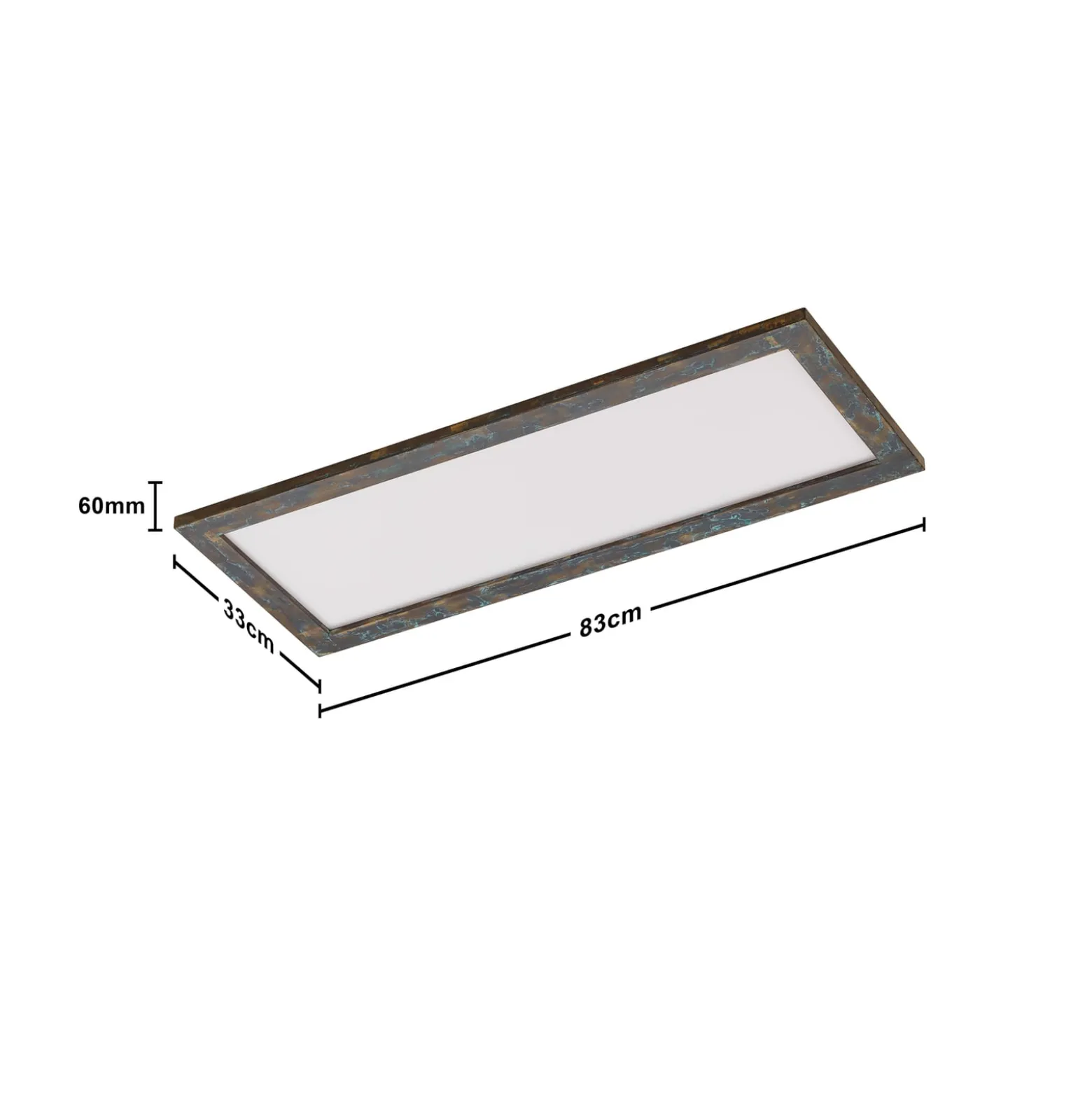 Quitani LED-Panel Aurinor, goldfarbig patiniert, 86 cm