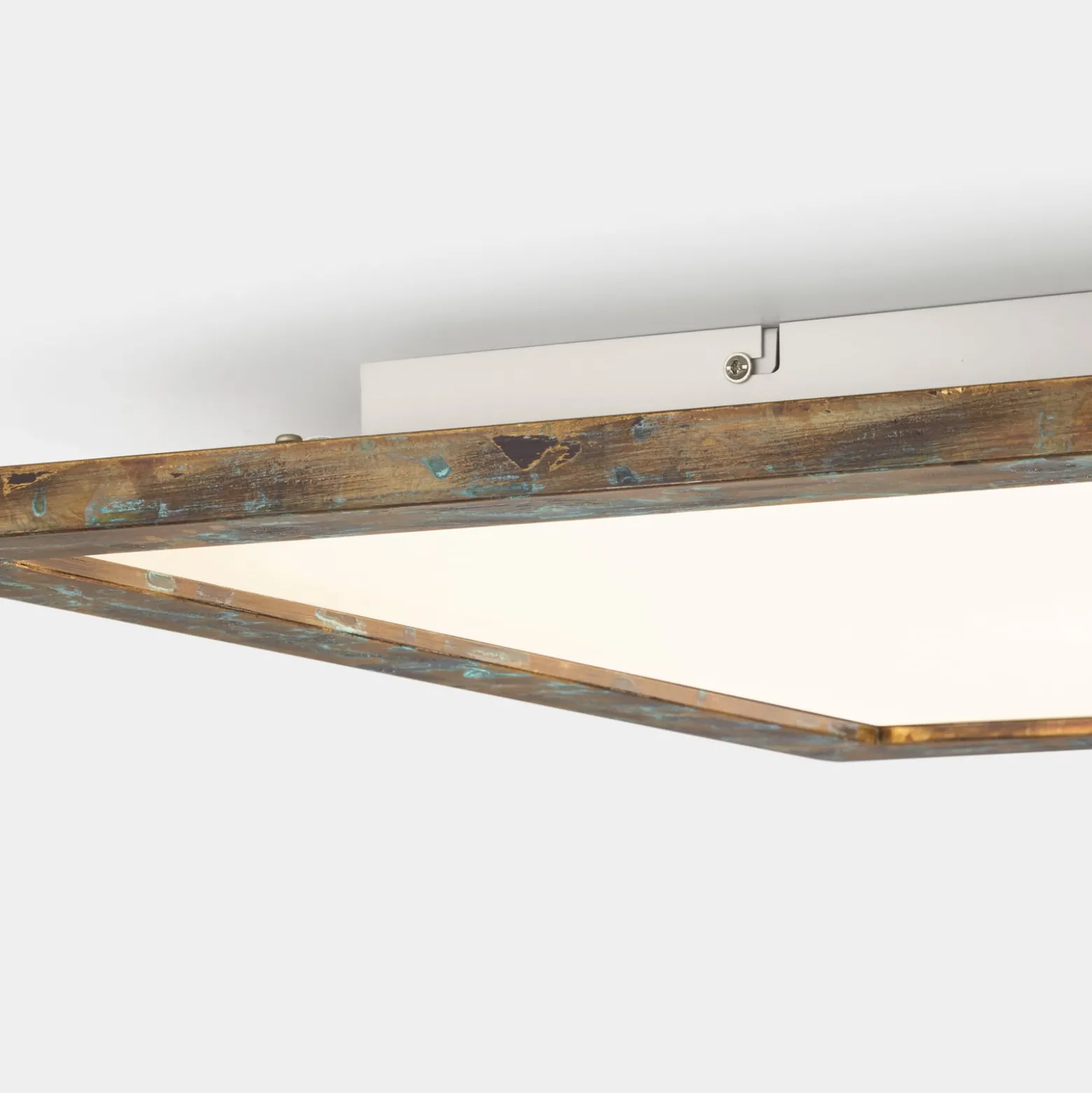 Quitani LED-Panel Aurinor, goldfarbig patiniert, 86 cm