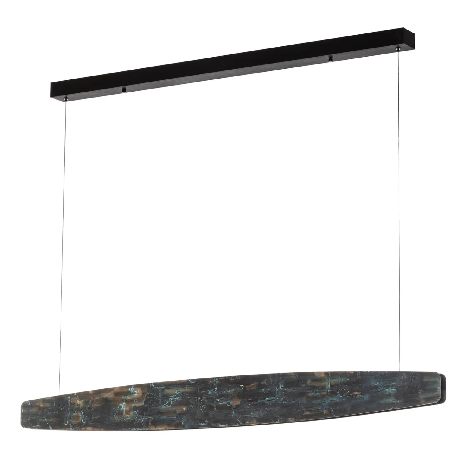 Quitani Lysia LED-Pendel, oxidiert/schwarz, 118 cm