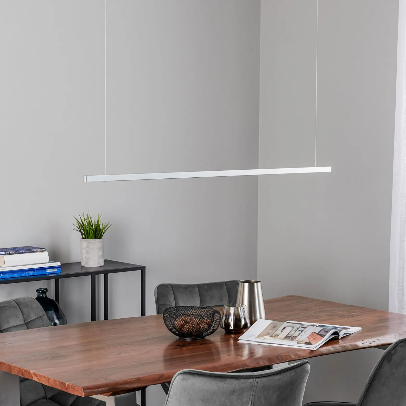Quitani Talon LED-Hängelampe alu/natur eloxal 24W