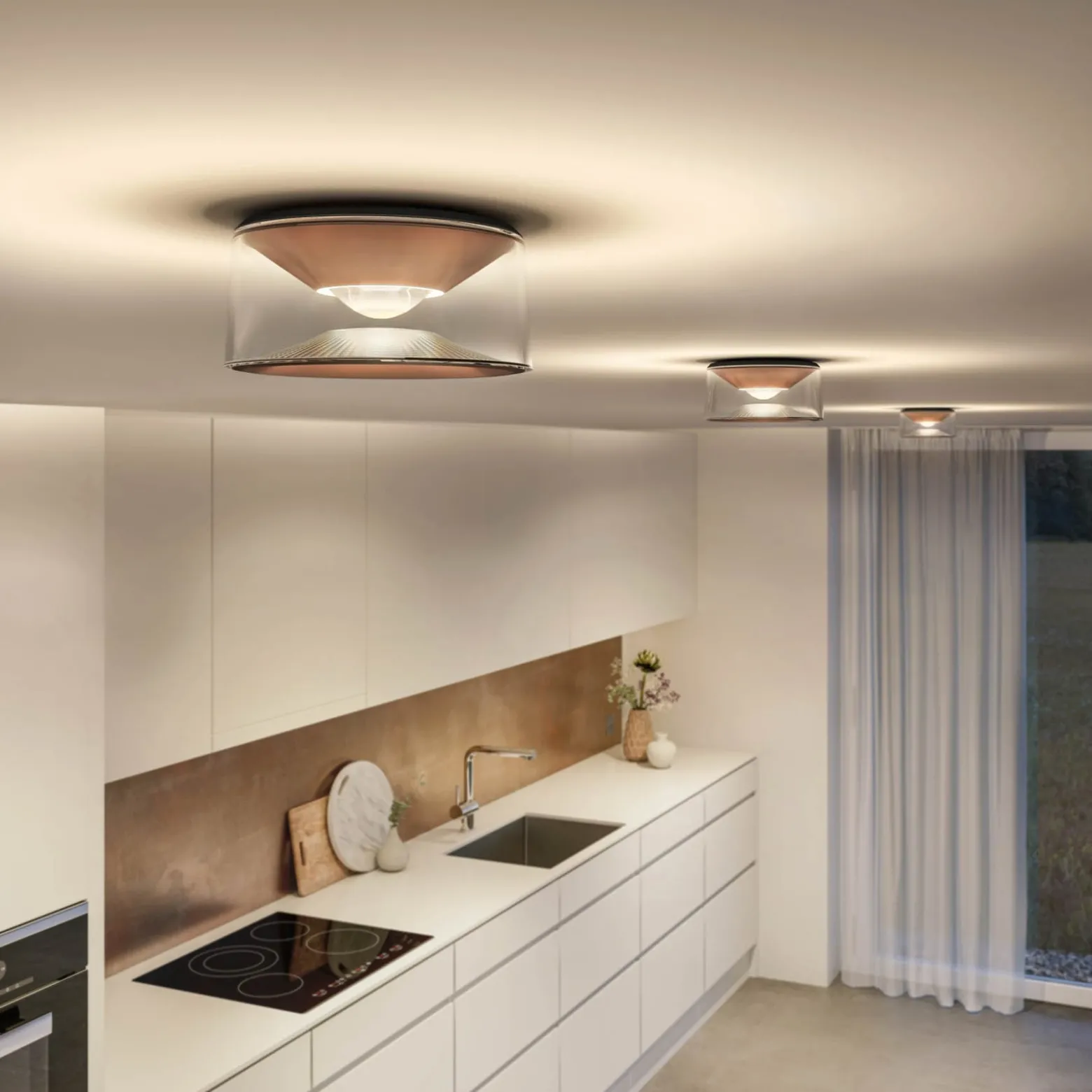 Ribag Vior LED-Deckenleuchte roségold 60° 2.700K