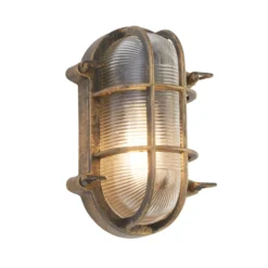 Schiffsarmatur Porto oval, schwarz-gold