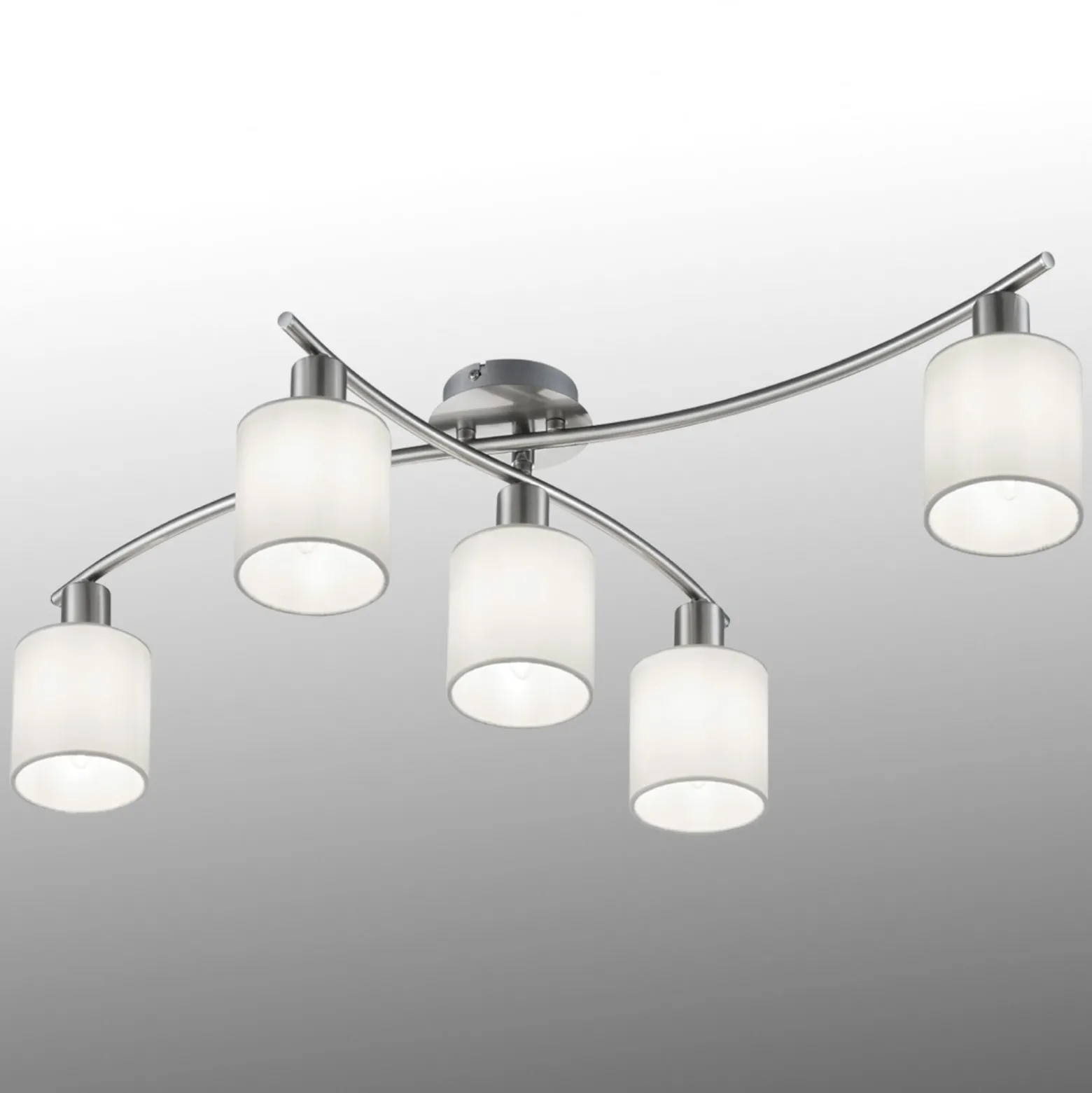 Schirme aus weißem Stoff - Deckenlampe Garda