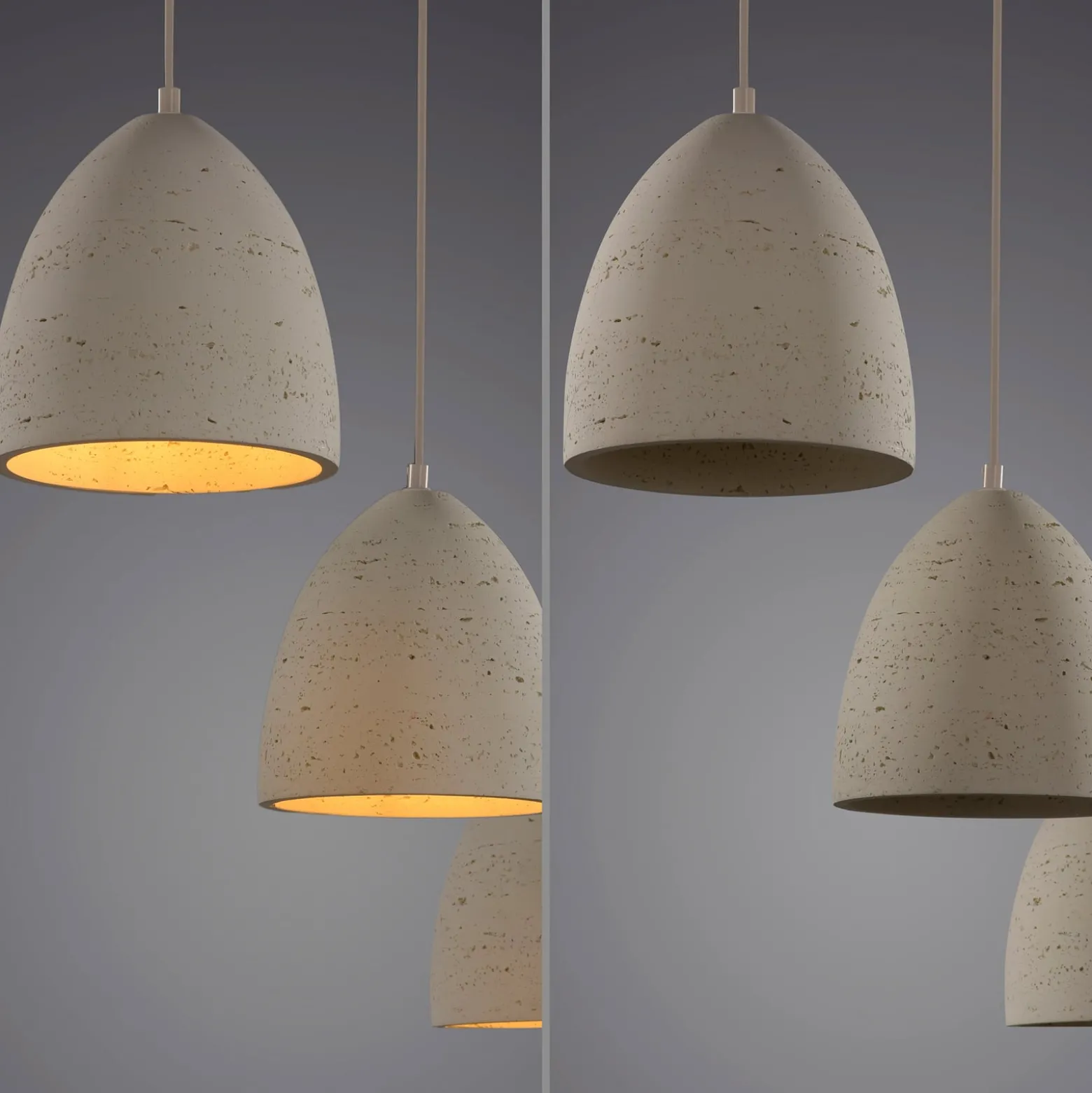 SCHÖNER WOHNEN Hängelampe Traventa, 3-flammig, beige, E27