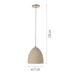 SCHÖNER WOHNEN Hängeleuchte Traventa, beige, Ø 21 cm, E27