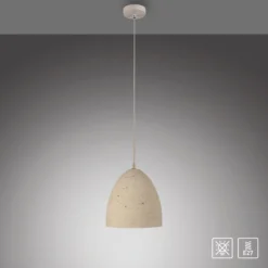 SCHÖNER WOHNEN Hängeleuchte Traventa, beige, Ø 21 cm, E27
