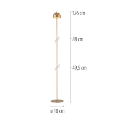 SCHÖNER WOHNEN LED-Akku-Stehlampe Bellis, goldfarben, IP54
