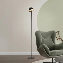 SCHÖNER WOHNEN LED-Akku-Stehlampe Bellis, schwarz, IP54