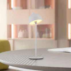 SCHÖNER WOHNEN LED-Akku-Tischlampe Bellies, weiß, IP54