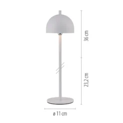 SCHÖNER WOHNEN LED-Akku-Tischlampe Bellies, weiß, IP54
