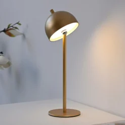 SCHÖNER WOHNEN LED-Akku-Tischlampe Bellies, goldfarben, IP54