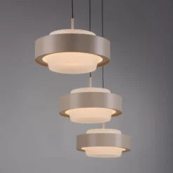 SCHÖNER WOHNEN LED-Hängelampe Elmo, Sandbrise, 3-fl., 3000 K