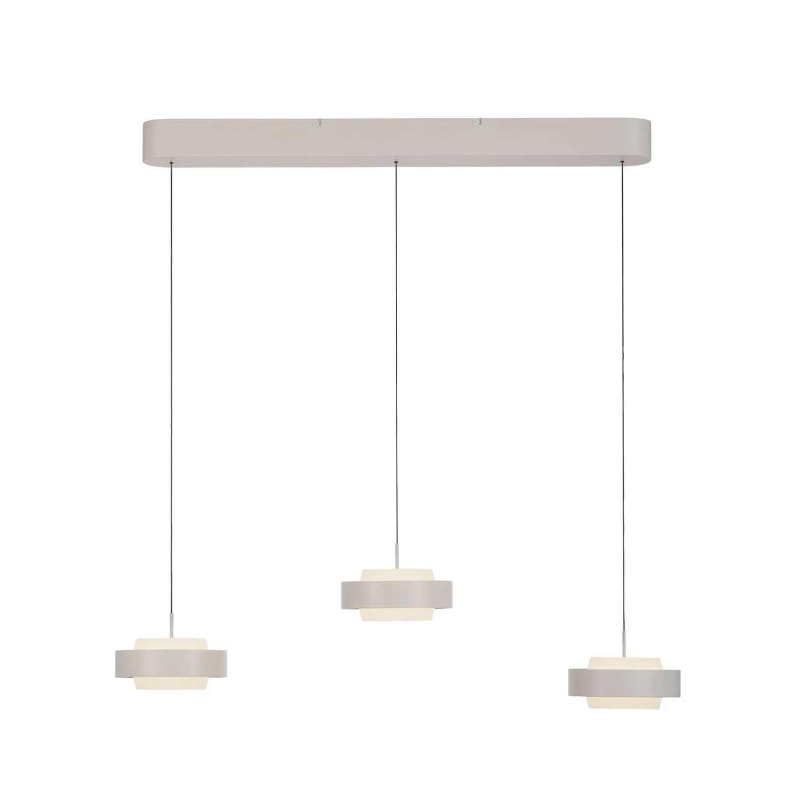 SCHÖNER WOHNEN LED-Hängelampe Elmo, Sandbrise, 3-fl., 3000 K