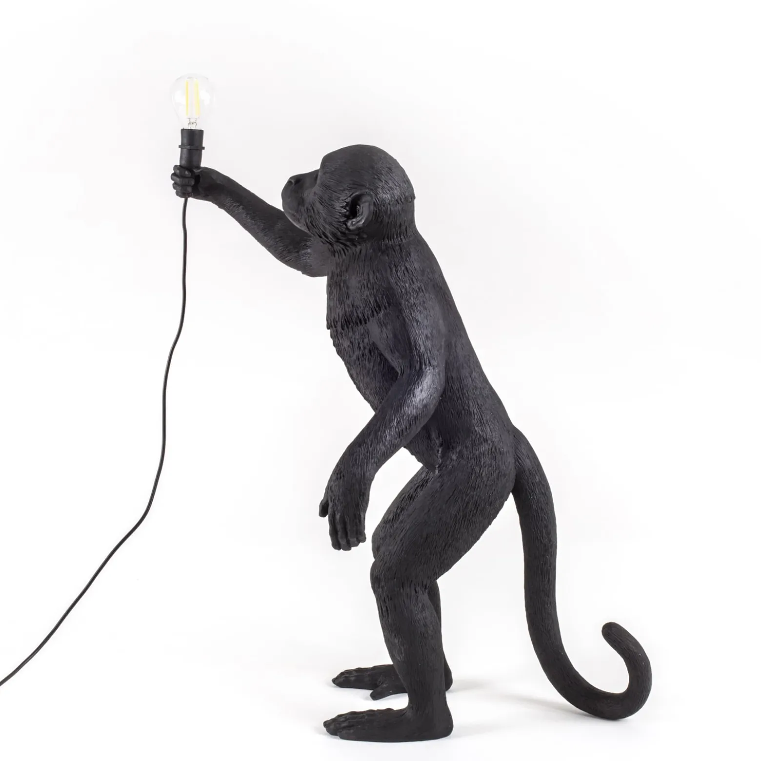 SELETTI Monkey Lamp LED-Dekolampe stehend schwarz