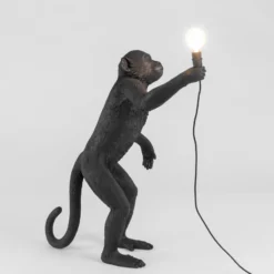 SELETTI Monkey Lamp LED-Dekolampe stehend schwarz