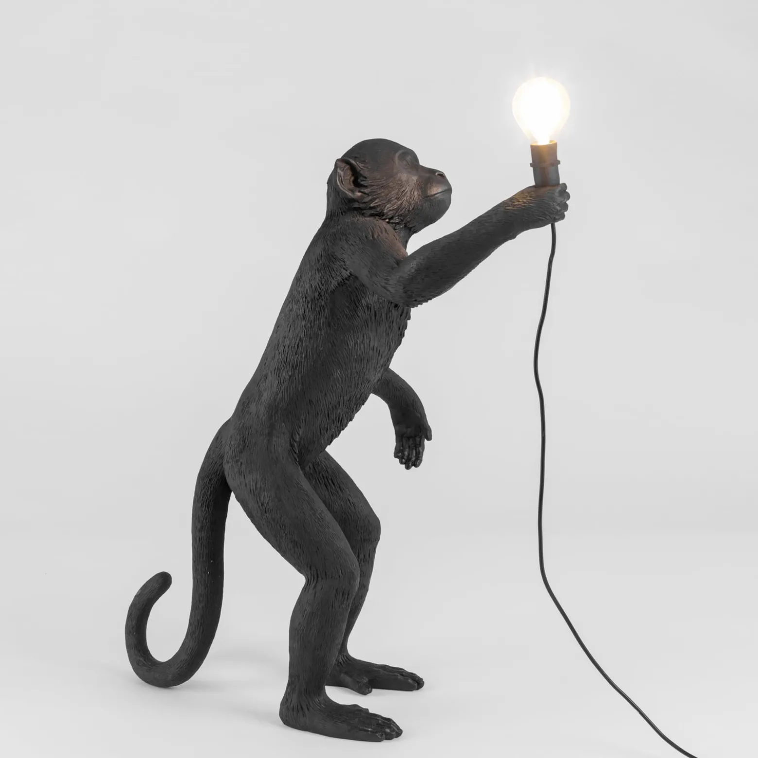 SELETTI Monkey Lamp LED-Dekolampe stehend schwarz