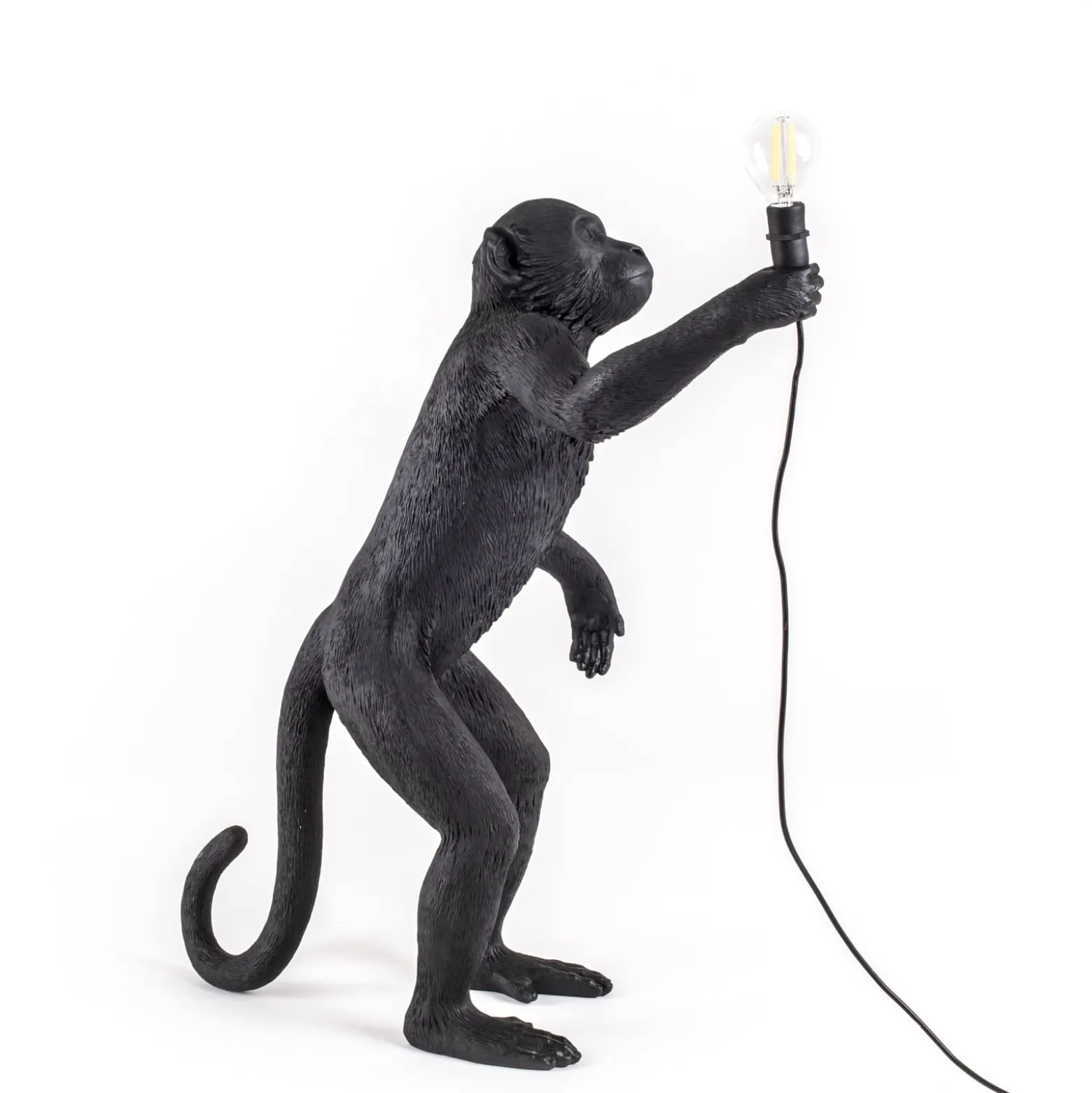 SELETTI Monkey Lamp LED-Dekolampe stehend schwarz