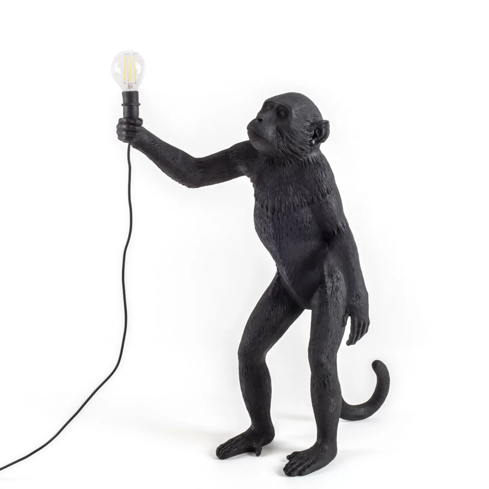 SELETTI Monkey Lamp LED-Dekolampe stehend schwarz