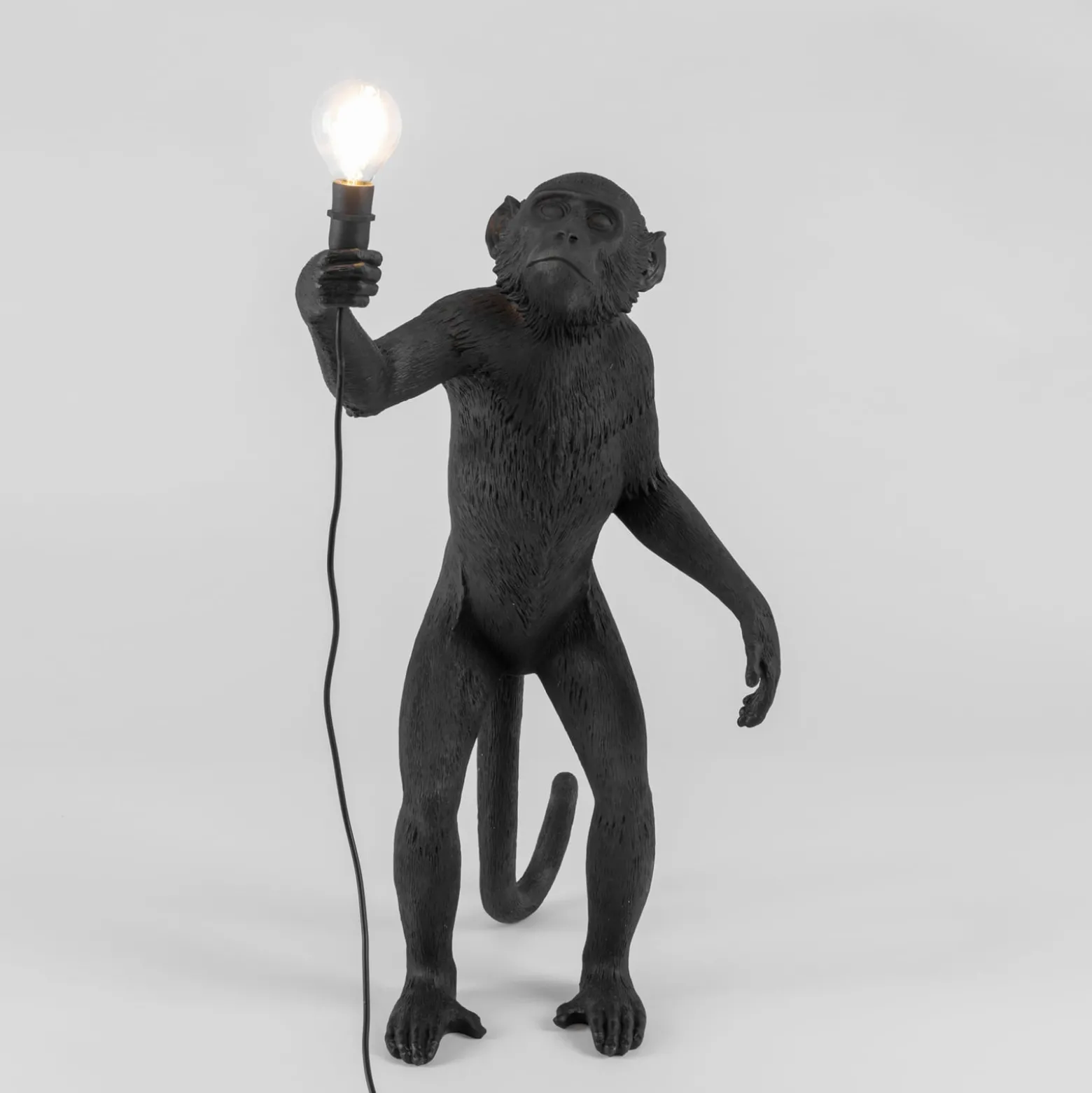 SELETTI Monkey Lamp LED-Dekolampe stehend schwarz