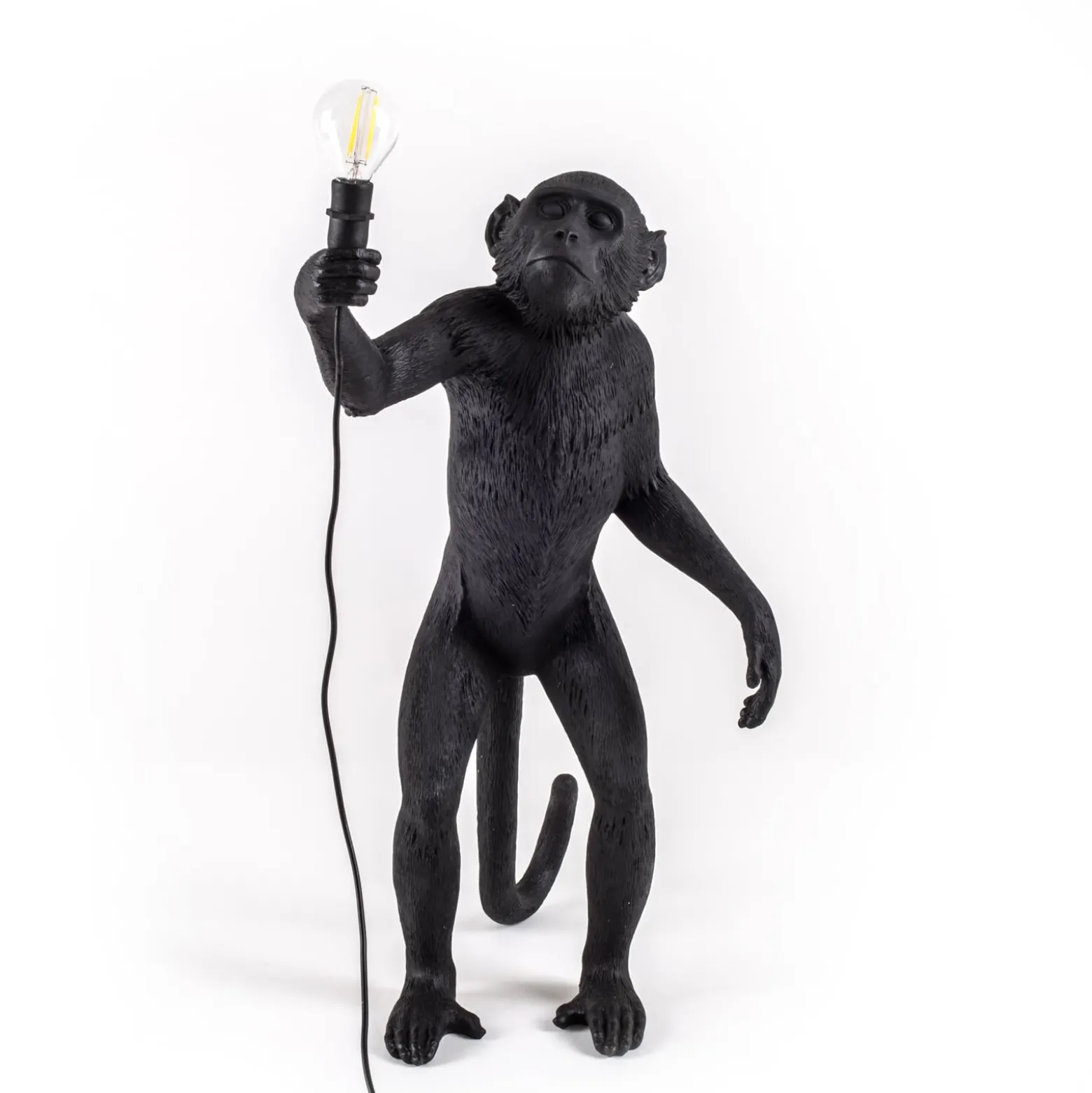 SELETTI Monkey Lamp LED-Dekolampe stehend schwarz