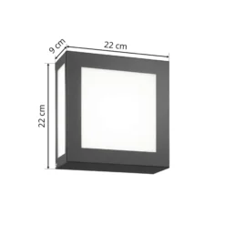 Sensor-Außenwandlampe Aqua Legendo Mini, anthrazit