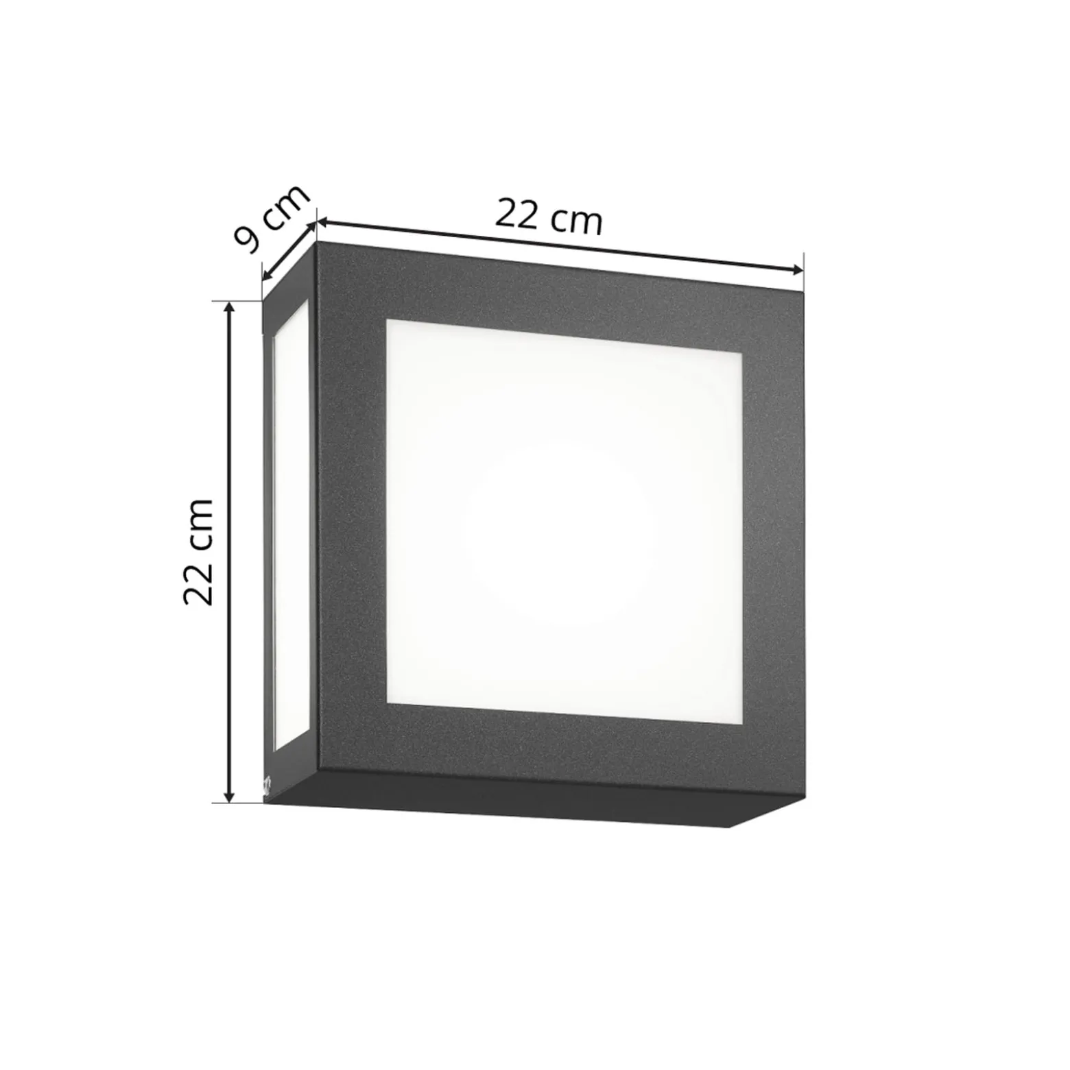 Sensor-Außenwandlampe Aqua Legendo Mini, anthrazit