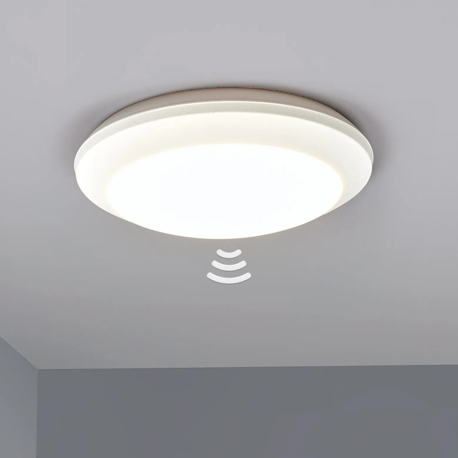 Sensor-Deckenleuchte Umberta 2xE27 weiß