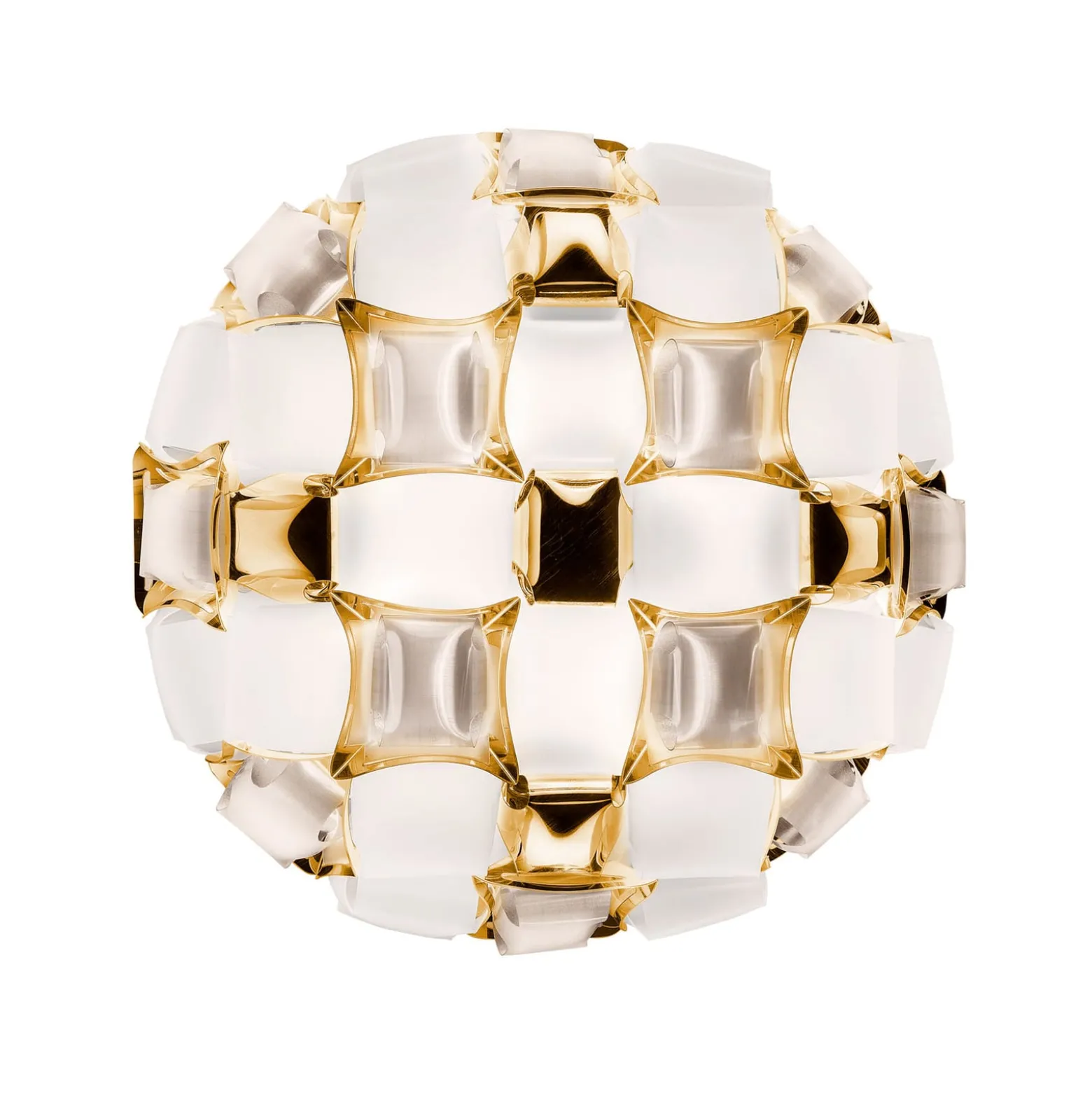 Slamp Mida Deckenleuchte, Ø 67 cm, gold/weiß
