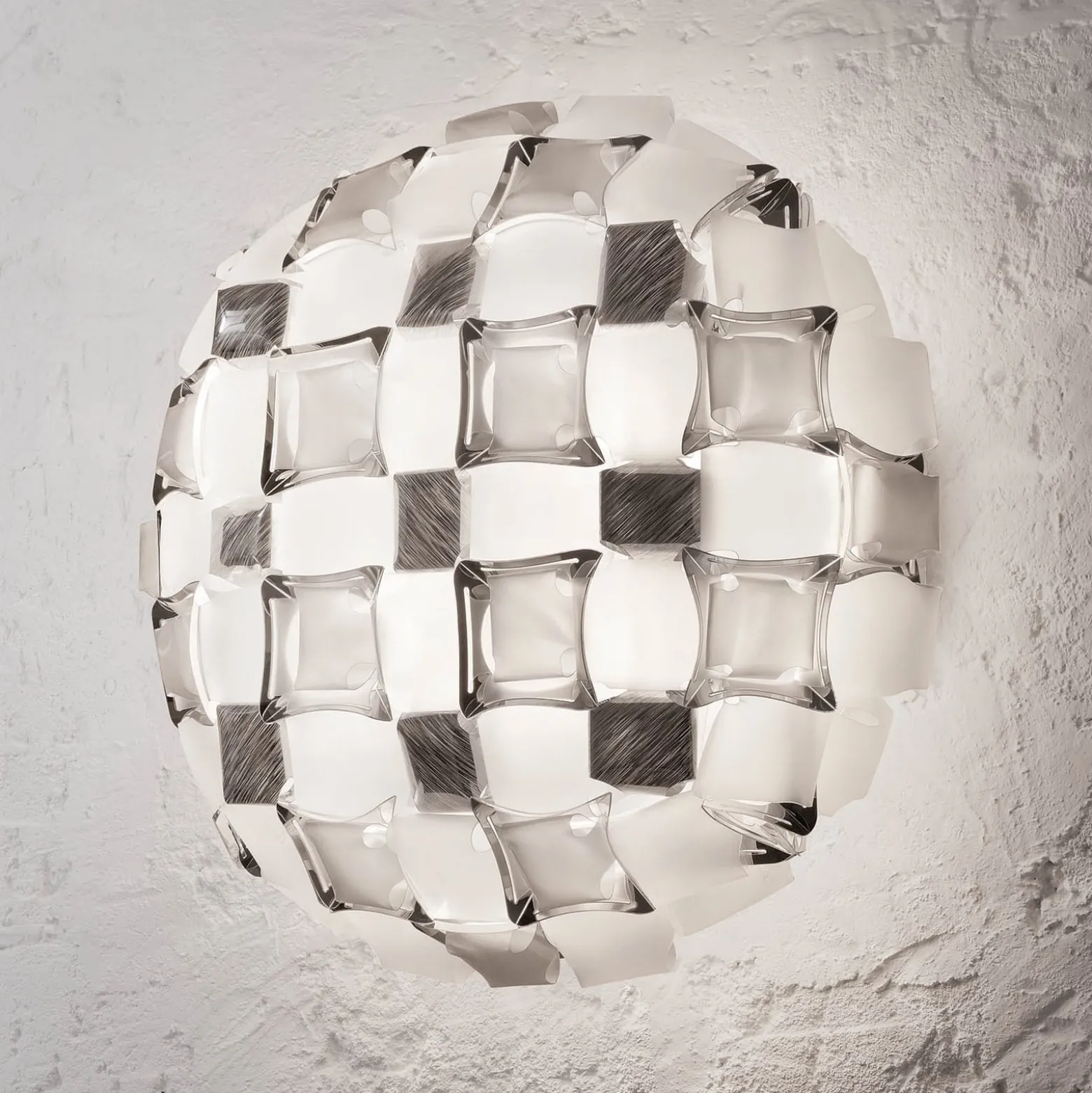 Slamp Mida Deckenleuchte, Ø 67 cm, platin/weiß