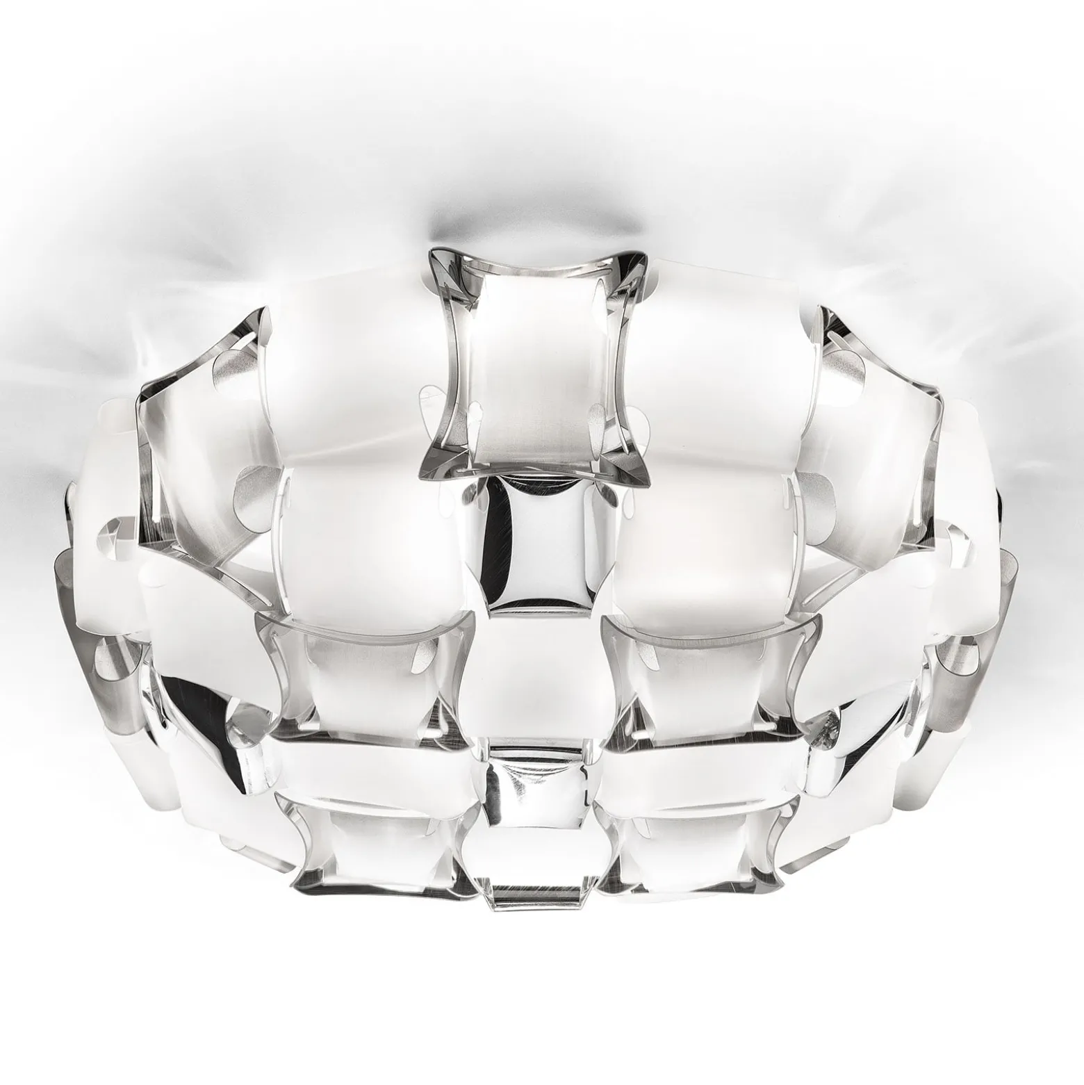 Slamp Mida Deckenleuchte, Ø 67 cm, platin/weiß