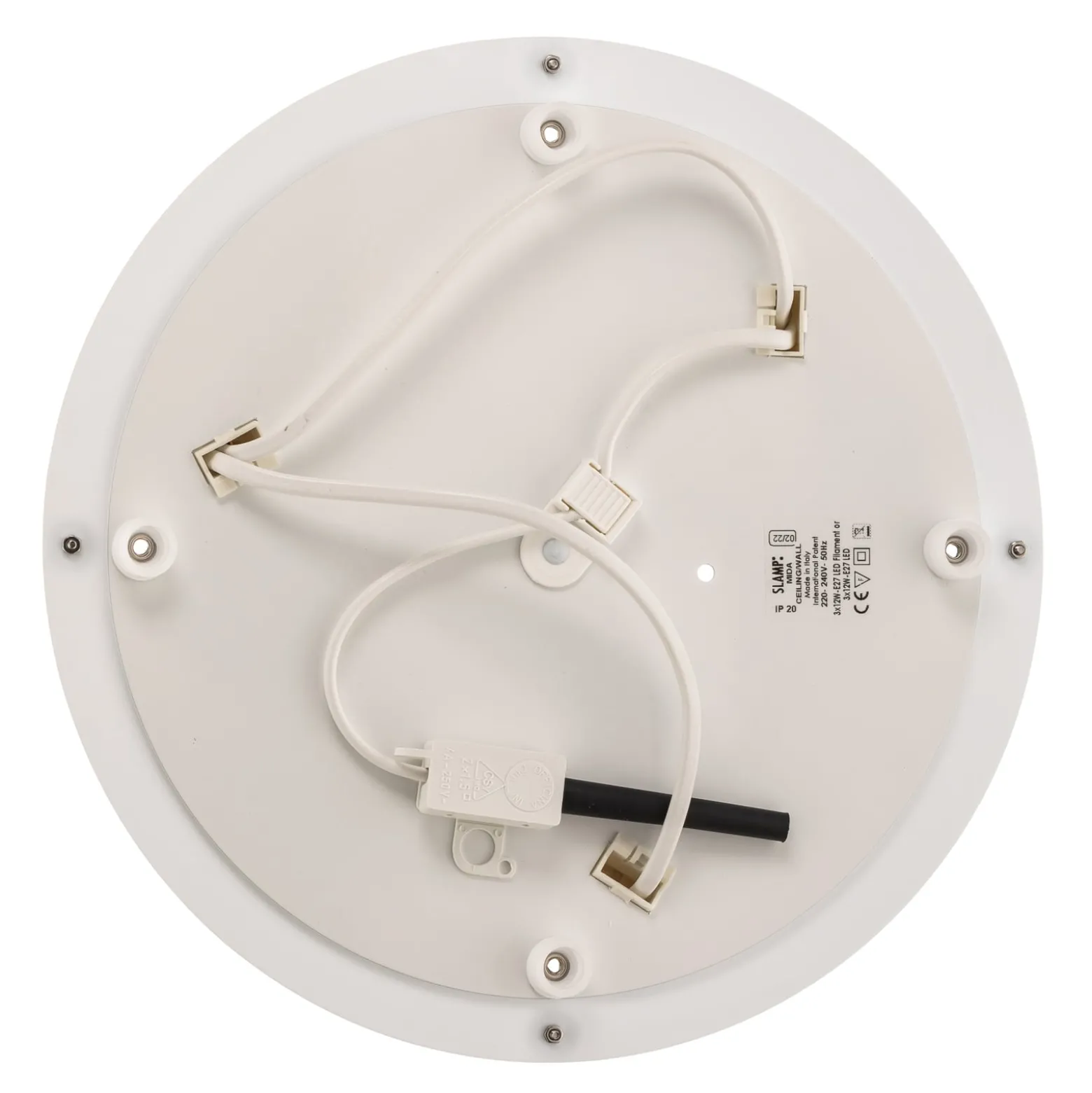 Slamp Mida Deckenleuchte, 50 cm, weiß-platin