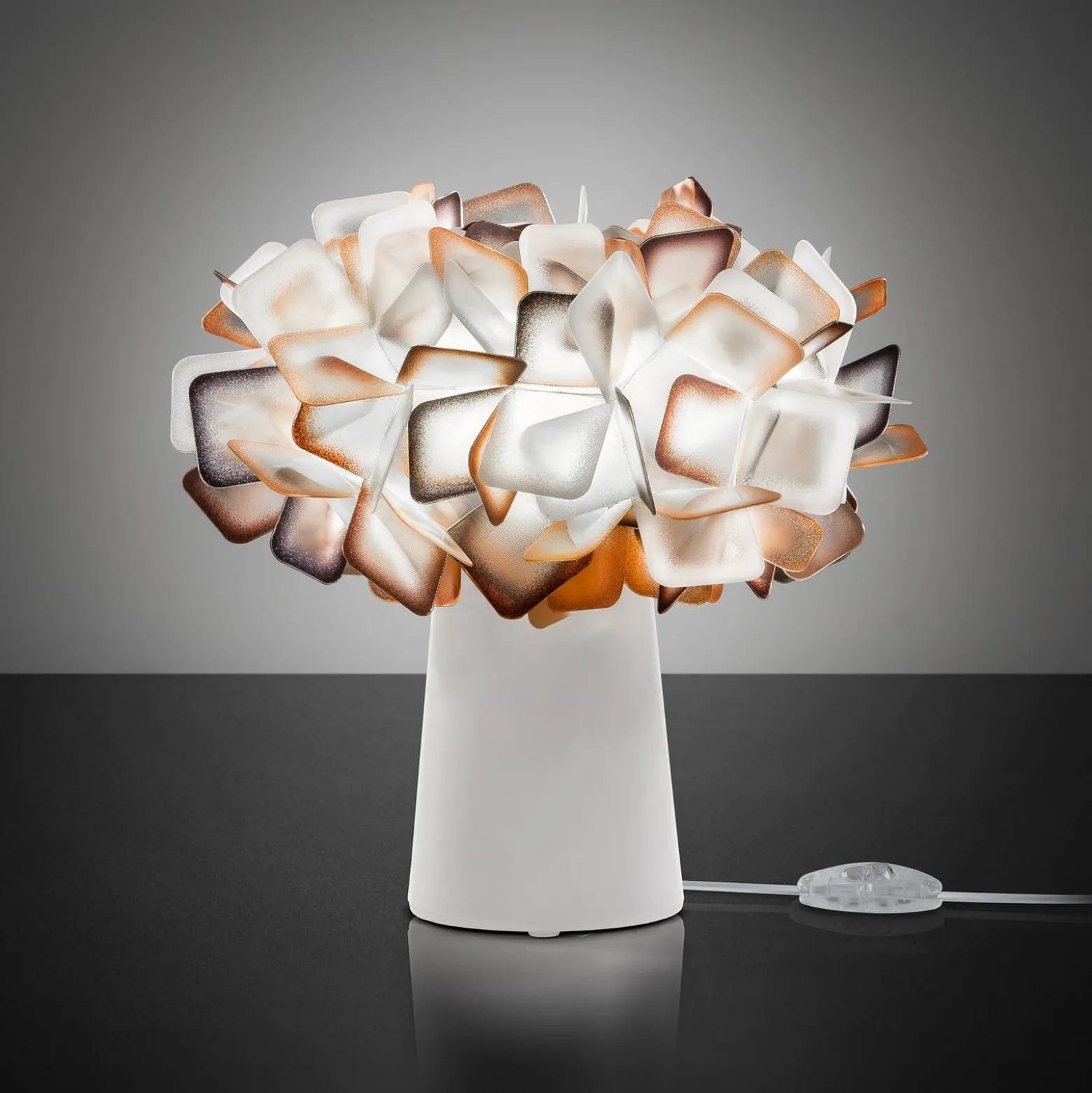 Slamp Tischleuchte Clizia, weiß/orange