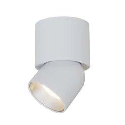 SLC LED-Deckenstrahler CUP, weiß/silber, 930, Ø 7,5 cm, dim