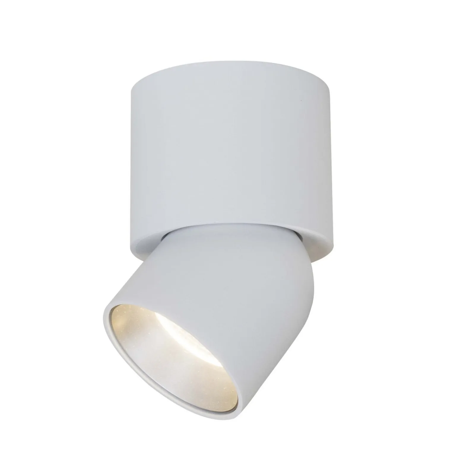 SLC LED-Deckenstrahler CUP, weiß/silber, 930, Ø 7,5 cm, dim