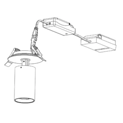 SLC LED-Einbauspot Art, 1-fl., schwarz, 3.000 K, Aluminium