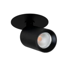 SLC LED-Einbauspot Art, 1-fl., schwarz, 3.000 K, Aluminium