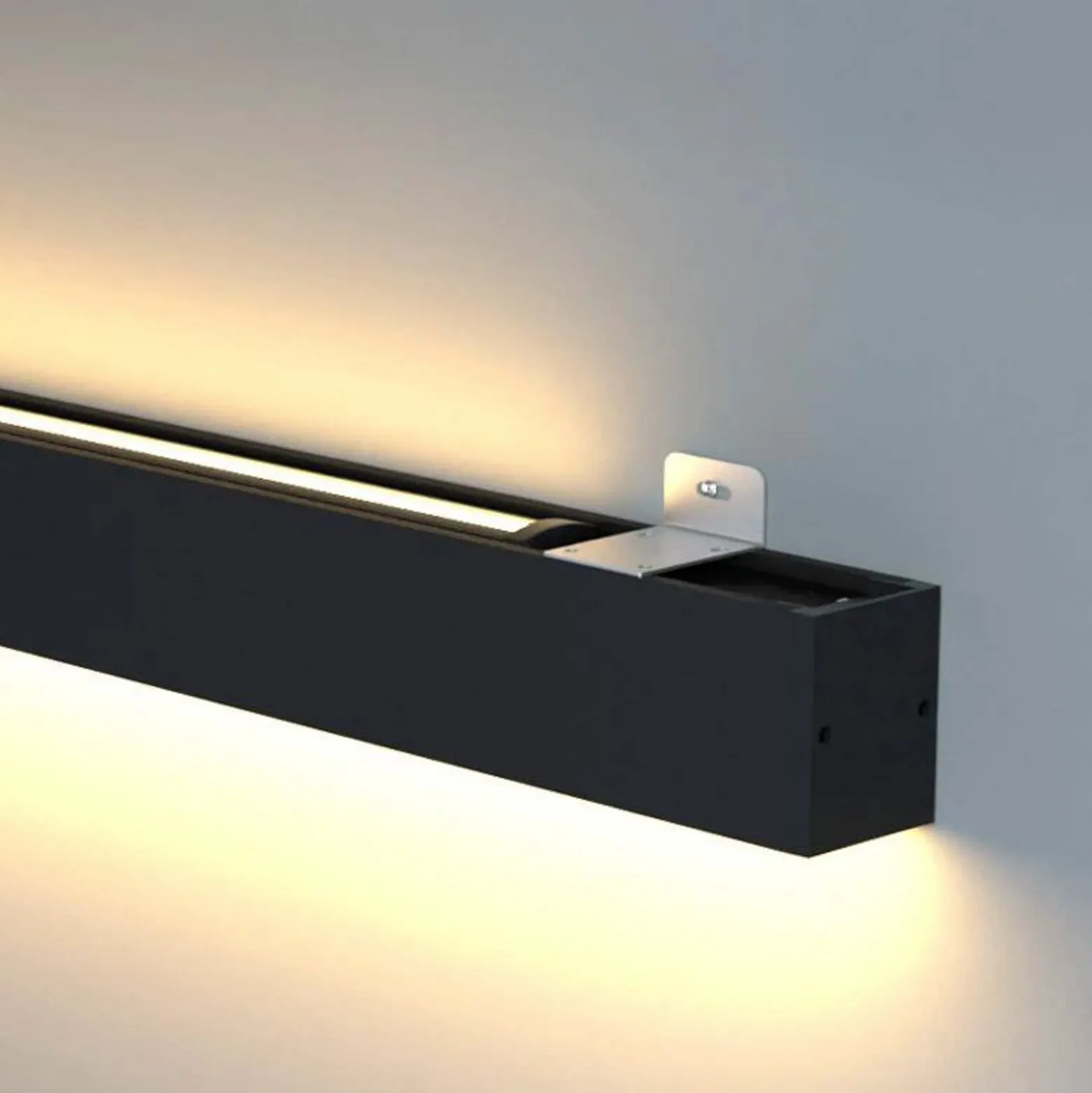 SLC LED-Lichtleiste CLICK, schwarz, 112 cm, CCT, DALI, IP20