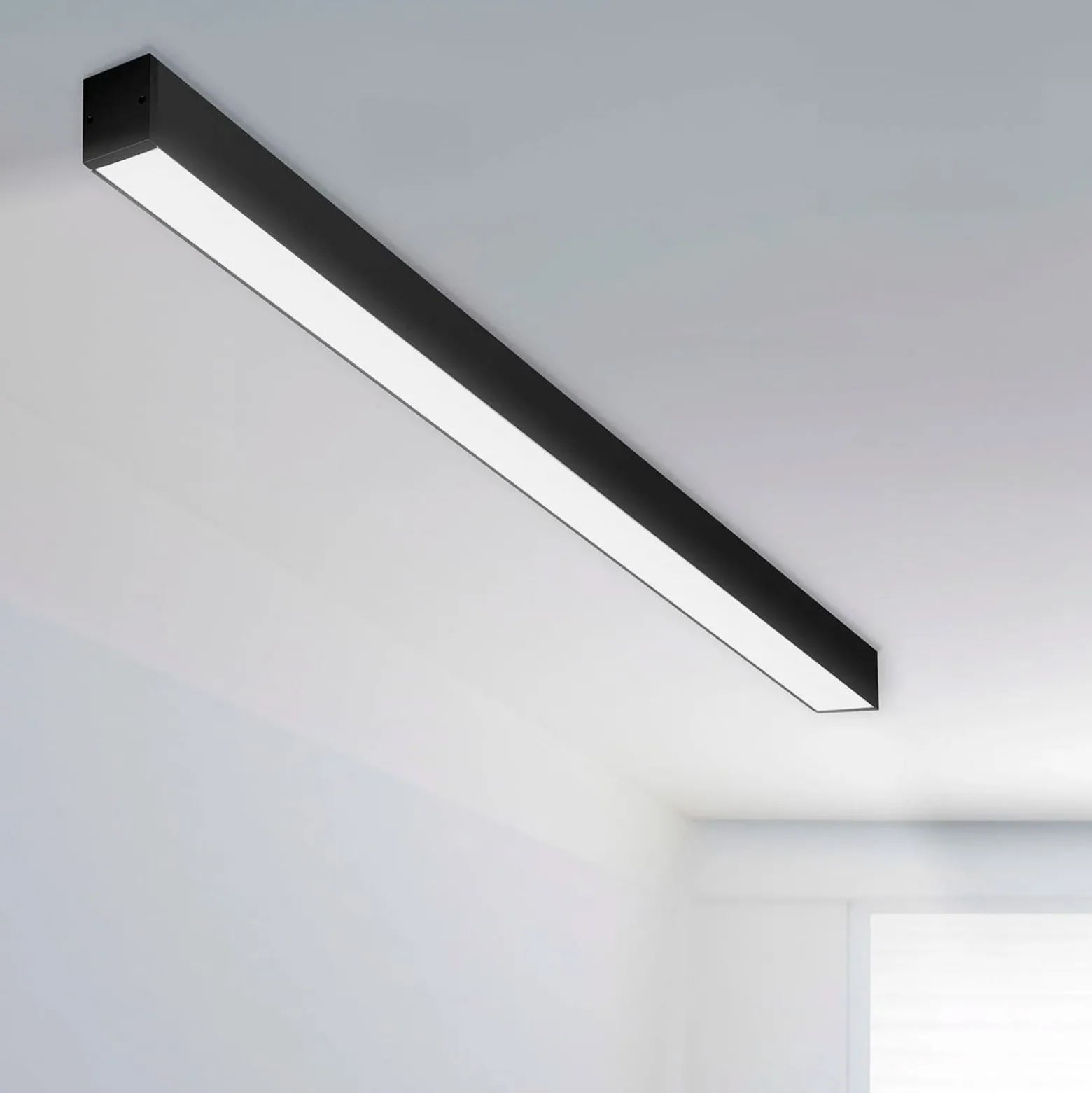 SLC LED-Lichtleiste CLICK, schwarz, 140 cm, CCT, DALI, IP20