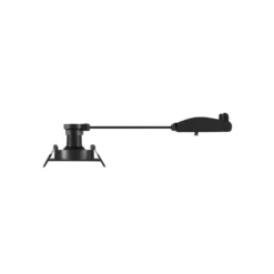 SLV Deckeneinbauleuchte New Tria, schwarz, Alu, Länge 8,2 cm