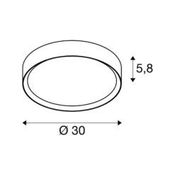 SLV LED-Deckenlampe Decona, Ø 30 cm, weiß, Metall, CCT