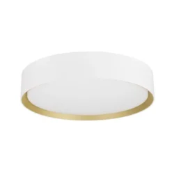 SLV LED-Deckenlampe Decona, Ø 30 cm, weiß/goldfarben, Metall