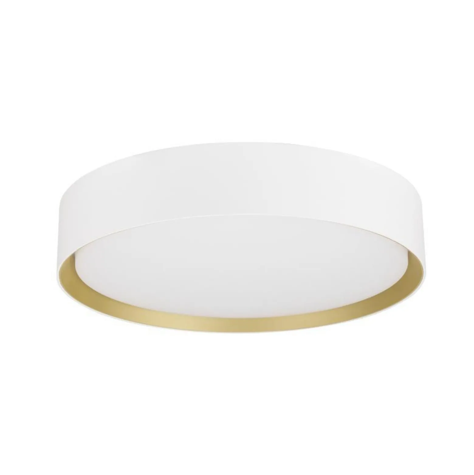 SLV LED-Deckenlampe Decona, Ø 30 cm, weiß/goldfarben, Metall