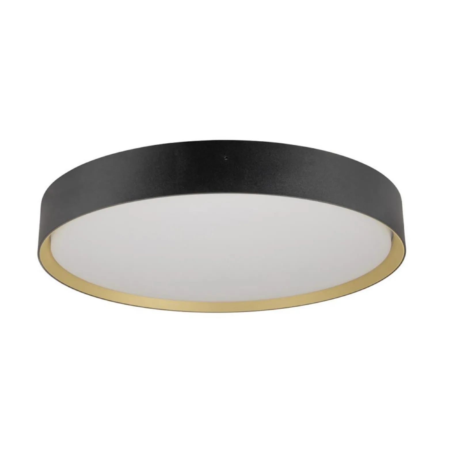 SLV LED-Deckenlampe Decona, Ø 42 cm, schwarz/goldfarben