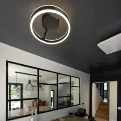 SLV LED-Deckenleuchte One, Ø 60 cm, schwarz, Metall, CCT
