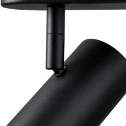 SLV LED-Deckenstrahler Noblo, schwarz, 2.700 K, Länge 24 cm