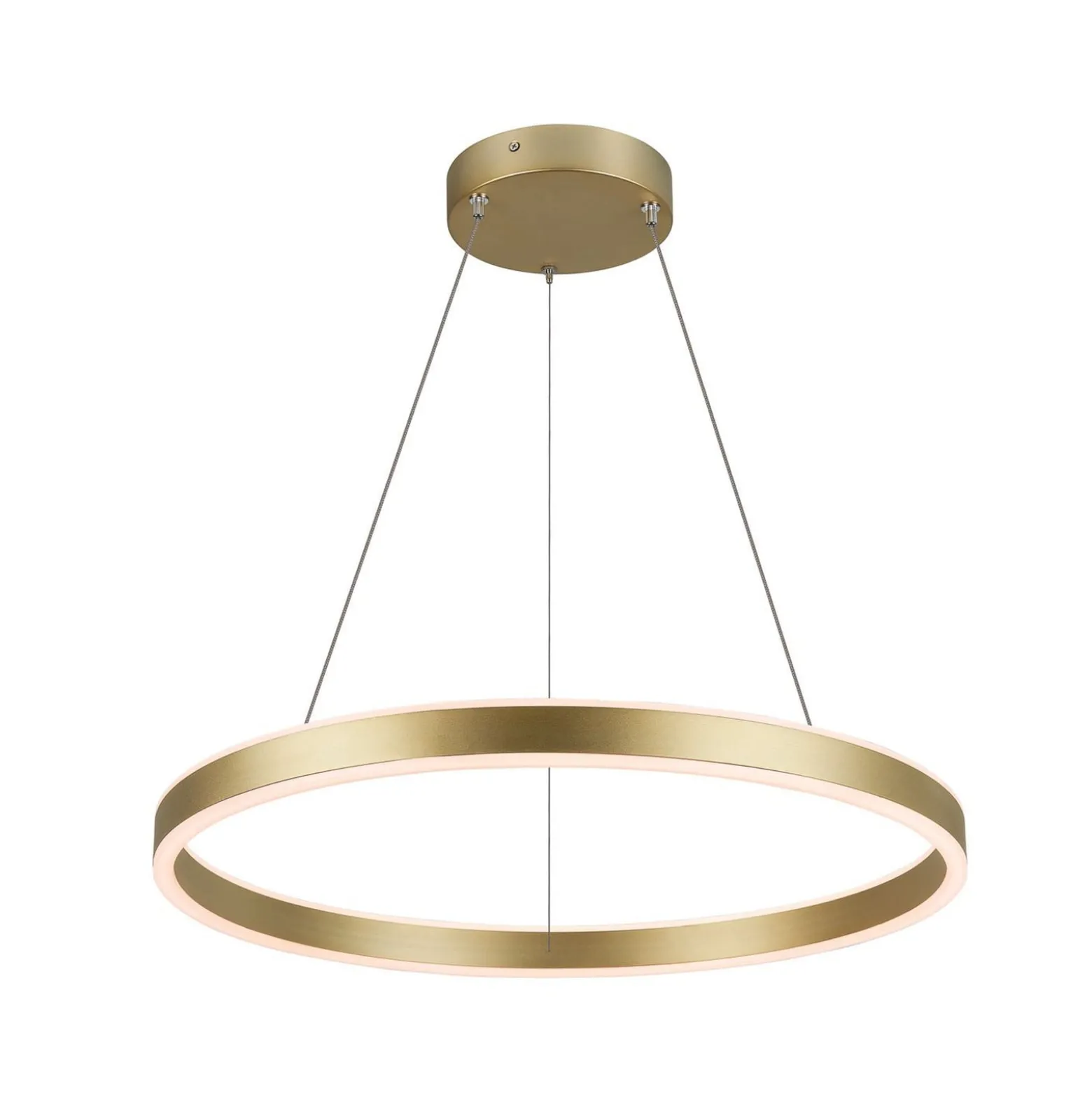 SLV LED-Hängeleuchte One 60, messing, Ø 60 cm, up/down, CCT