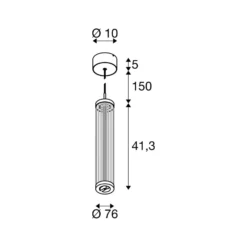 SLV LED-Pendellampe Quimera, kupferfarben, Ø 8 cm, CCT